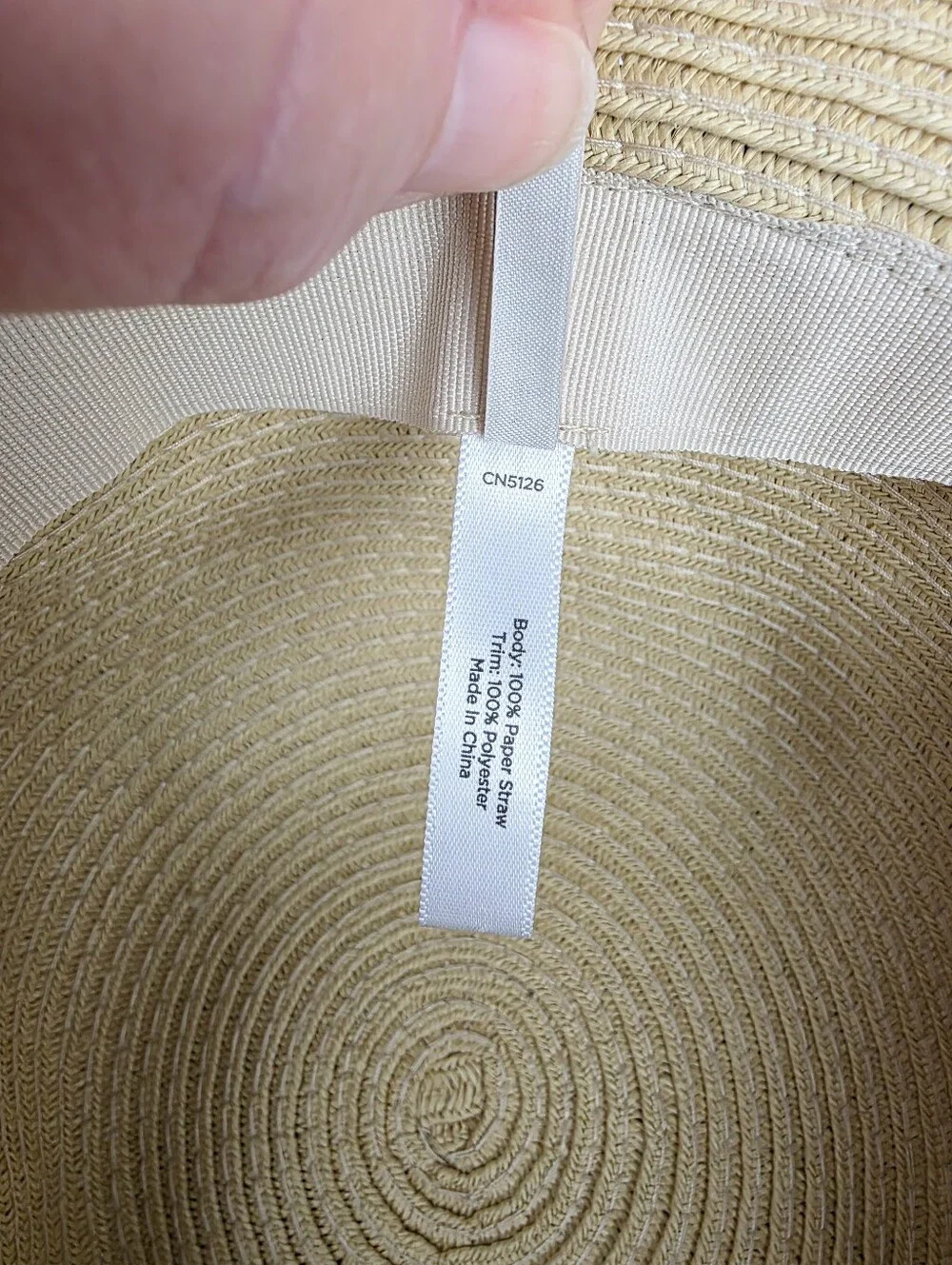 Talbots Paper Straw Woven Wide Brim Sun Hat Tan One Size